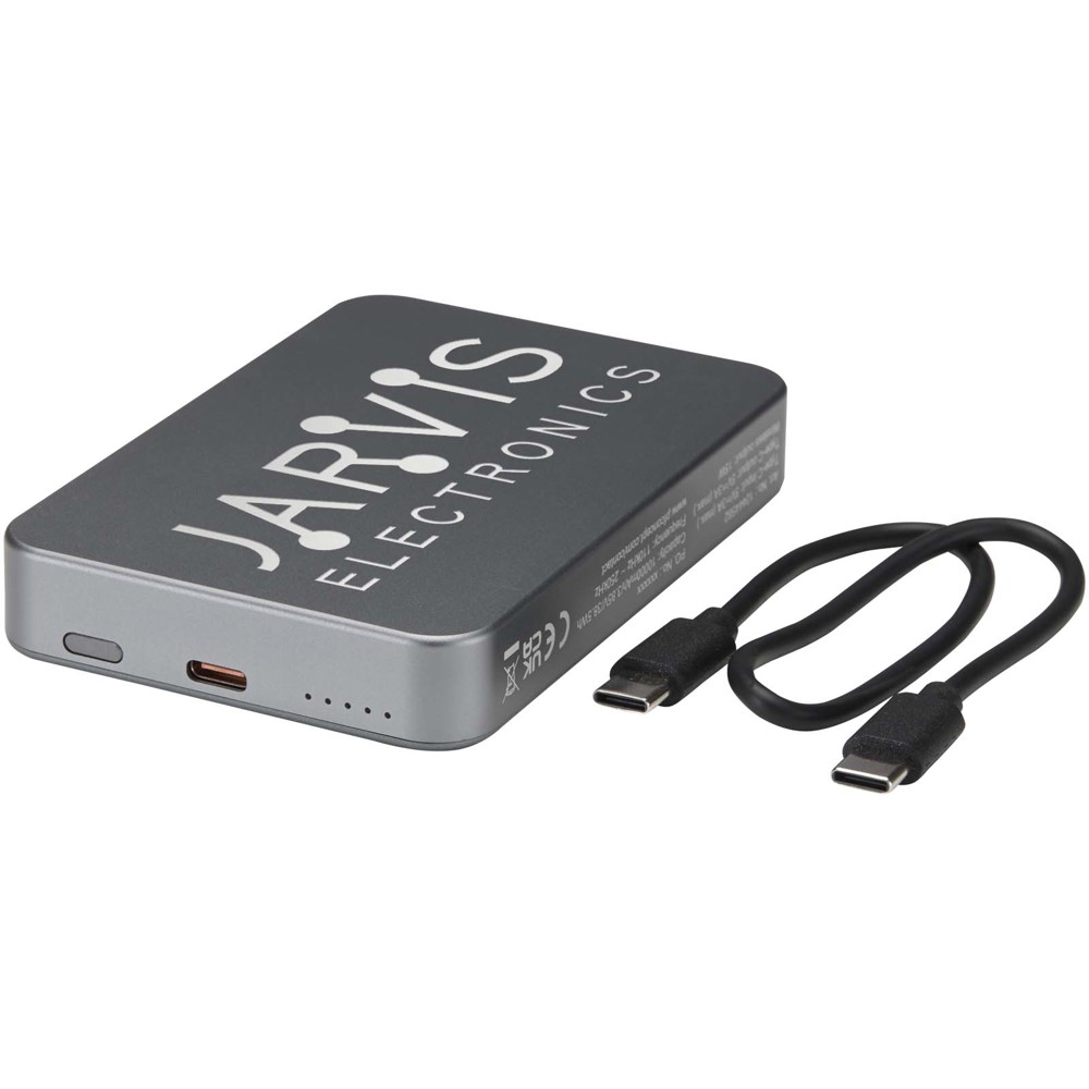 Avis 10.000 mAh RCS Powerbank aus recyceltem Aluminium mit Magnetfunktion 