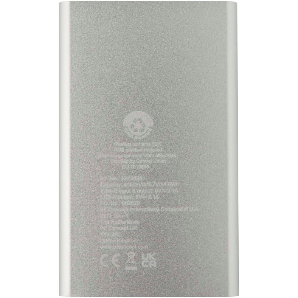 Pep 4000 mAh Type-C Powerbank aus recyceltem Aluminium 