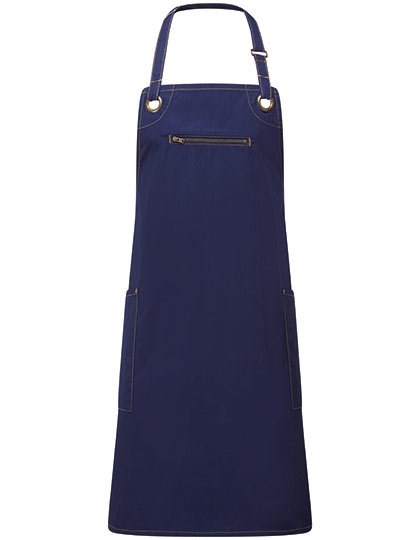 Premier Workwear - 'Barley' Contrast Stitch Sustainable Bib Apron