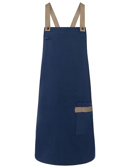 Karlowsky - Latzschürze Urban-Look mit Kreuzbändern und Tasche