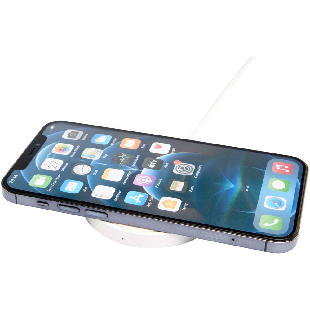 Freal 15W Kabelloses Ladepad aus recyceltem Kunststoff - weiss