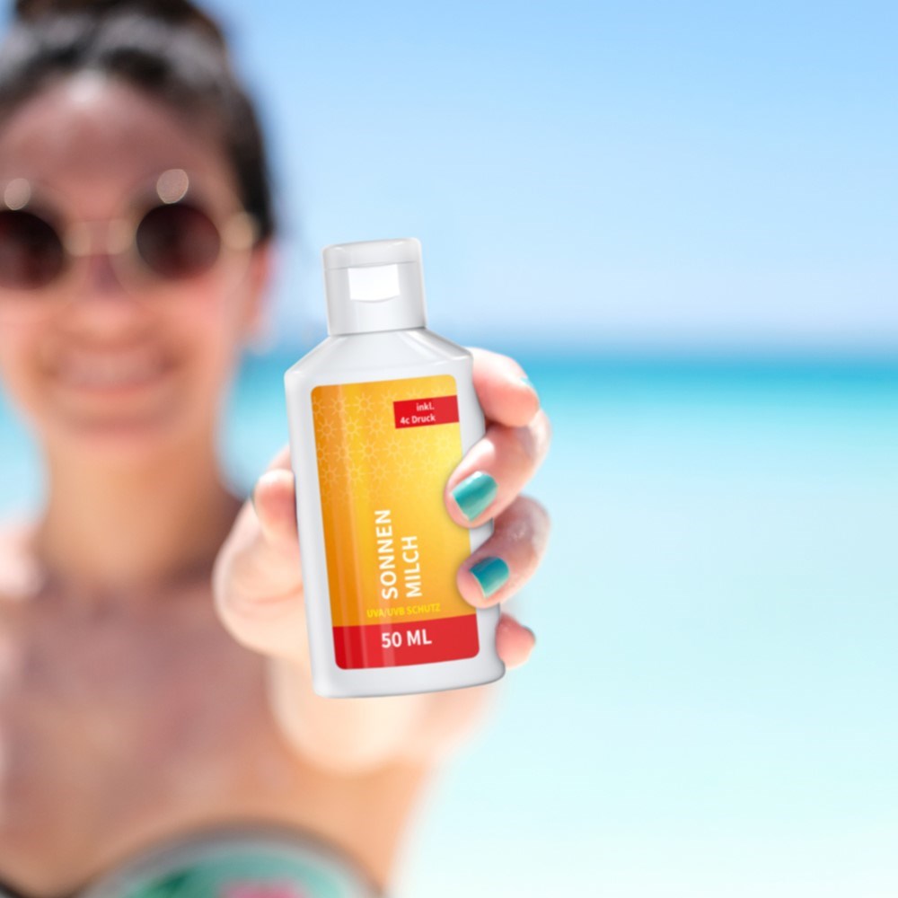 Sonnenmilch LSF 50 (sens.), 50 ml, Body Label (R-PET)