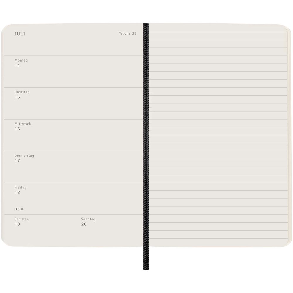 Moleskine Softcover 12 Monate Wochenkalender, Pocket-Format – Deutsch