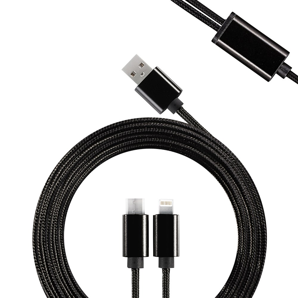 3-in-1 Kabel schwarz