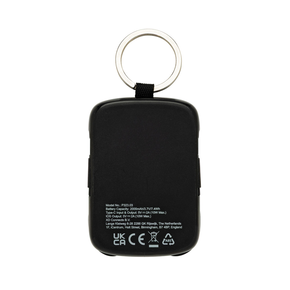 Nexo RCS Key-Chain-Powerbank 2.000mAh mit integr. Kabeln
