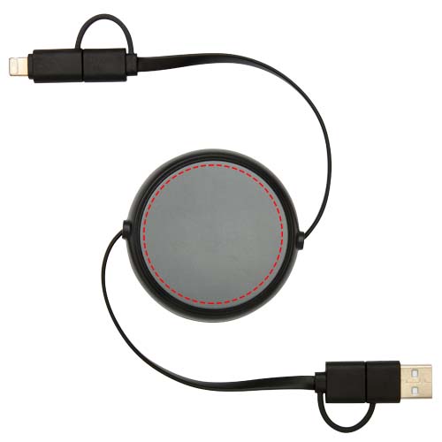 Alasia 100 cm 5-in-1 Kabel aus recyceltem Kunststoff und Aluminium, einziehbar, für Datenübertragung und mit 45W Schnellladun